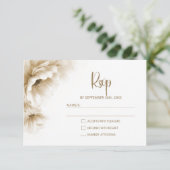 Rustic Neutral Floral Wedding RSVP (Debout devant)