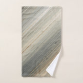Rustic Neutral Gray Brown Abstract Stripe (Serviette à main)