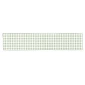 Rustic Neutral Sage Gingham Buffalo Pset Korte Tafelloper (Horizontaal)