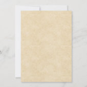 Rustic Neutral Wedding WreatCustom Invitation Kaart (Achterkant)