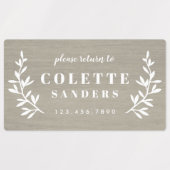 Rustic Neutrals Trio Waterproof Nom Étiquettes (Design 2)