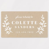 Rustic Neutrals Trio Waterproof Nom Étiquettes (Design 1)