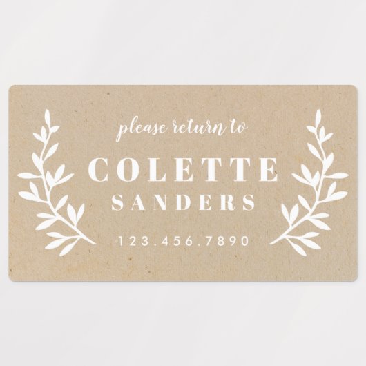 Rustic Neutrals Trio Waterproof Nom Étiquettes (Design 1)