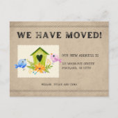 Rustic New Address Verhuisaankondiging Briefkaart (Voorkant)