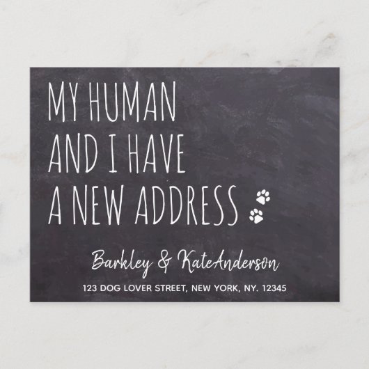 Rustic Nieuw Adres Verhuisbericht Hond Aankondigingskaart (Voorkant)
