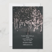 Rustic Night Mossy Tree Lights Mariage Invitations (Dos)
