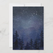 Rustic Night Sky Forest Wedding Kaart (Achterkant)