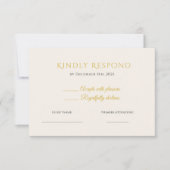 Rustic Noel Christmas RSVP Card | Elegant  (Devant)