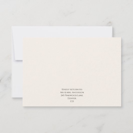 Rustic Noel Christmas RSVP Card | Elegant  (Dos)