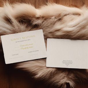 Rustic Noel Kerst RSVP-kaart Elegant RSVP Kaartje