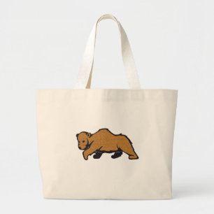 Rustic Noord-Amerikaans Wildlife Grizzly Beer Grote Tote Bag