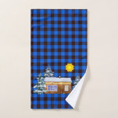 Rustic Northwoods Journal d'hiver Cabine Buffalo P (Serviette à main)