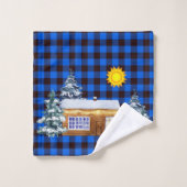 Rustic Northwoods Journal d'hiver Cabine Buffalo P (Gant de toilette)