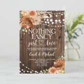 Rustic Nothing Fancy Just Love invitation (Debout devant)