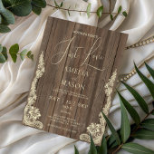 Rustic Nothing Fancy Just Love Wedding Invitation