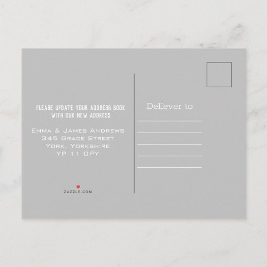 Rustic Nous avons déplacé le nouveau Faire-part bl (Dos)