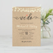 Rustic nous faisons une invitation à thème mariage (Debout devant)