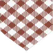 Rustic Nutmeg Brown Gingham Buffalo Plaid Korte Tafelloper (Hoek)