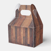 Rustic Oak Farmhouse Country Monogram Weddenschap Bedankdoosjes (Achterkant)