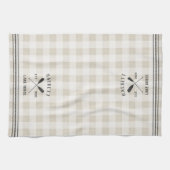 Rustic Oars Pset Personalized Lake House Theedoek (Horizontaal)