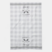 Rustic Oars Pset Personalized Lake House Theedoek (Verticaal)