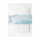Rustic Ocean Light Blue Wedding Uitnodigingen Wikkel (Voorkant Voorbeeld)