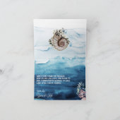 Rustic Ocean Wedding Folded Hartelijk dank Bedankkaart (Binnen)