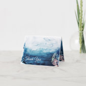 Rustic Ocean Wedding Folded Hartelijk dank Bedankkaart (Voorkant)