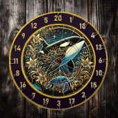 Rustic Ocean Wildlife Dartboard Muurkunst Dartbord