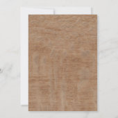 Rustic Oh Baby koppels baby shower Kaart (Achterkant)