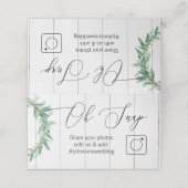 Rustic Oh Snap Opgevouwen tafelkaart #hashtag (Buitenkant ongevouwen)