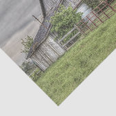 Rustic Ohio Barn onder Storm wolken Tissuepapier (Detail)