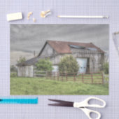 Rustic Ohio Barn onder Storm wolken Tissuepapier (Craft)