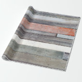 Rustic Old Barn Wood Cadeaupapier (Uitgerold)