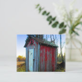 Rustic Old Junk Yard Outhouse Briefkaart (Staand voorkant)