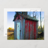 Rustic Old Junk Yard Outhouse Briefkaart (Voorkant / Achterkant)