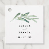 Rustic Olive Branch Wedding Bedankjes Labels (Voorkant)