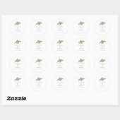 Rustic Olive Branch Wedding Names Ronde Sticker (Vel)