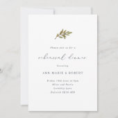 Rustic Olive Branch Wedding Rehearsal Dinner Kaart (Voorkant)