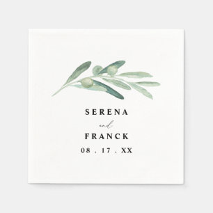 Rustic Olive Branch Wedding Servet