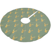 Rustic Olive Green Gold Deer Christmas Kerstboom Rok (Gekanteld)