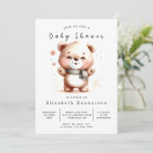 Rustic Online Beer Baby shower Kaart (Staand voorkant)