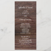 Rustic Orange Daisy Country Programme de mariage d (Dos)