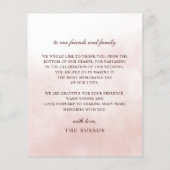 Rustic Orange Floral Fall Wedding Thank You Card (Achterkant)