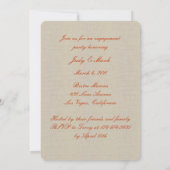 Rustic Orange Mason Jars Engagement Invitation (Dos)
