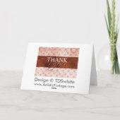 Rustic Orange Rust Fall Merci Cartes (Dos)