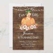 Rustic Our Pumpkin draait één uitnodiging om (Voorkant)