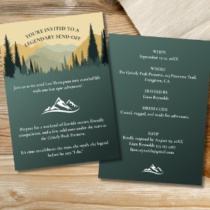 Rustic Outdoor Adventure Bachelor Party Invitation