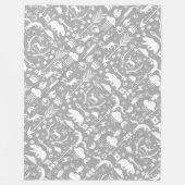 Rustic Owl Beer Deer Fox Woodland Createpatroon Fleece Deken (Voorkant)