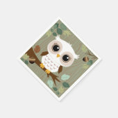 Rustic Owl Woodland Forest Baby shower Servet (Hoek)